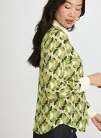 Geometric Print Blouse