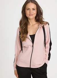 Tape Detail Zip-Up Jacket