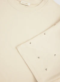 T-shirt à détails cloutés