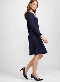 Pearl Neck Sweater Dress