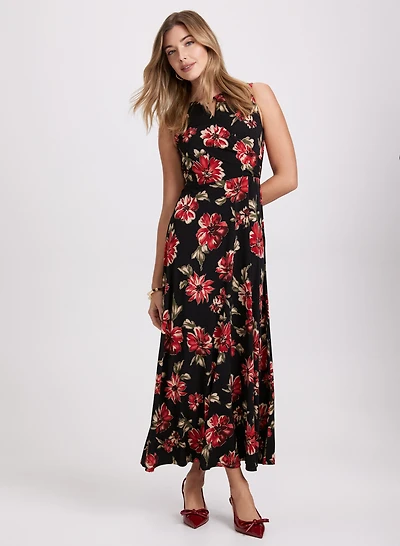 Foiled Floral Dress