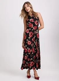 Foiled Floral Dress