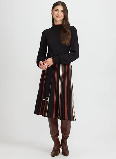 Striped Illusion Sweater Dress