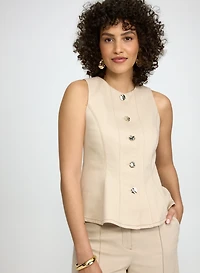 Denim Button-Down Vest