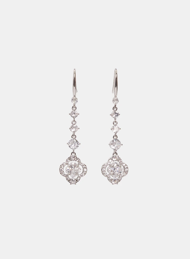 Crystal Clover Earrings