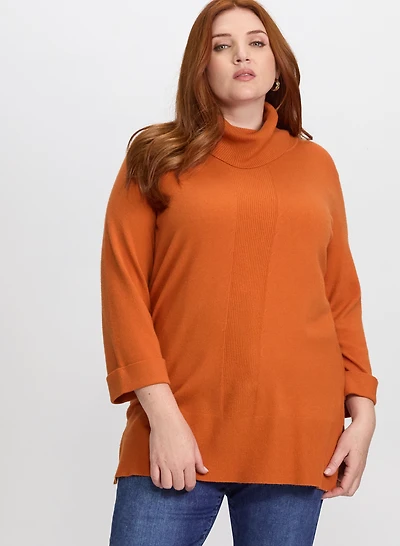 Turtleneck Tunic Sweater