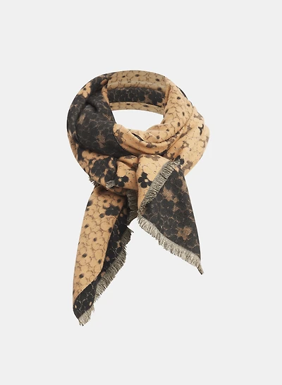 Foulard en jacquard à motif floral