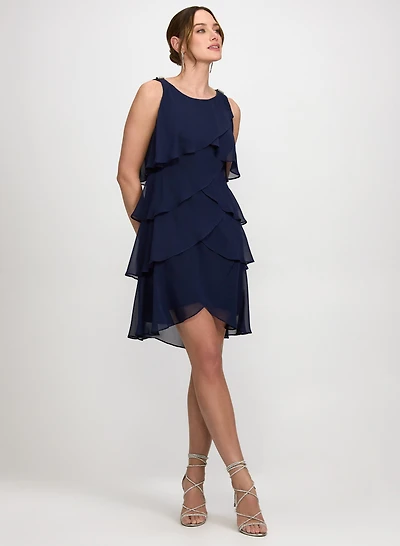 Robe étagée en chiffon