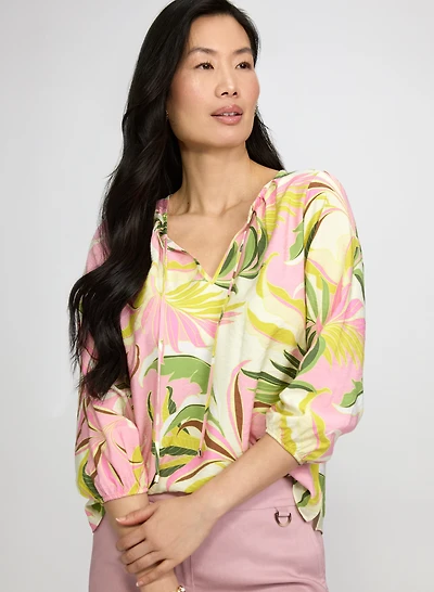 Tropical Print Blouse
