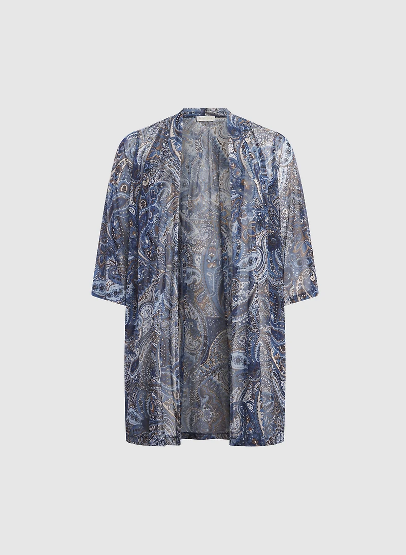 Paisley Open Front Tunic