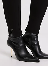 Chloe Enamel Button Hem Leggings - Regular
