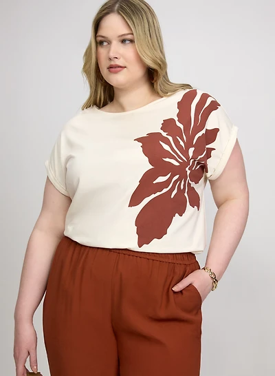 T-shirt à imprimé floral