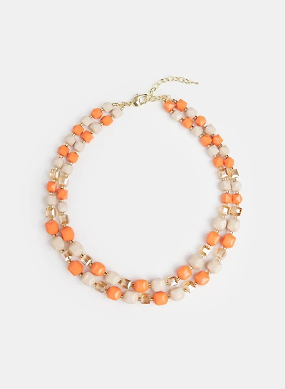 Layered Mixed Bead Necklace