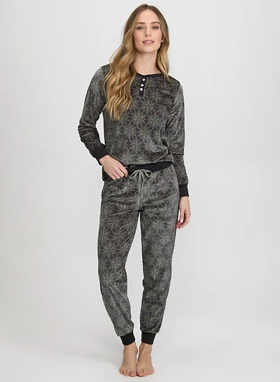 Snowflake Print Pyjama Set