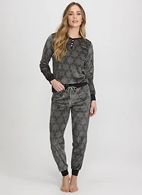 Snowflake Print Pyjama Set