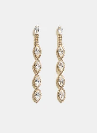 Boucles d'oreilles pendantes en cristal