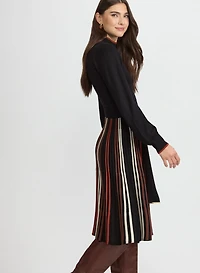 Striped Illusion Sweater Dress