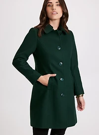 Stretch Wool-Blend Coat