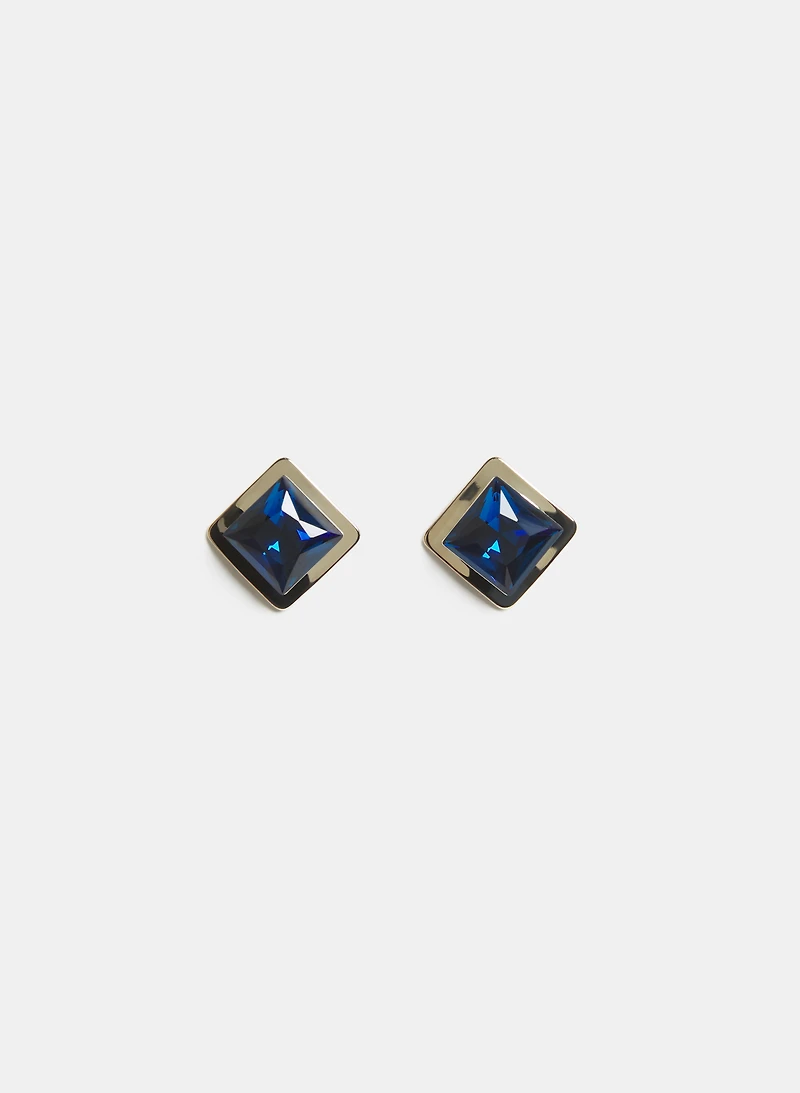 Boucles d'oreilles à pierres facettées 