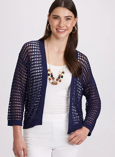 Cardigan en tricot ajour
