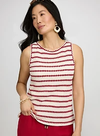 Striped Crochet Tank Top