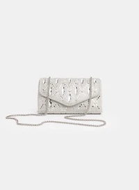 Pochette à cristaux en losange   