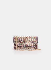 Multi-Colour Stone Embellished Clutch