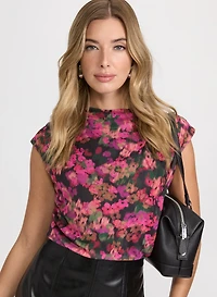 Floral Mesh Top