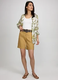 Leaf Button-Down Blouse
