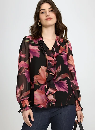 Blouse à motif floral