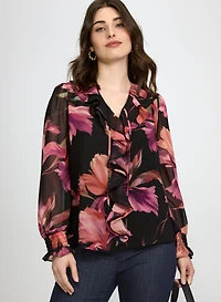 Blouse à motif floral
