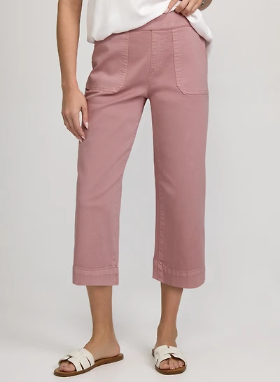 Straight-Leg Denim Capris