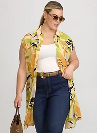 Tropical Chiffon Blouse