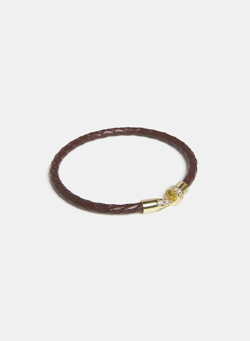 Bracelet tressé en cuir végane