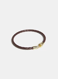 Bracelet tressé en cuir végane