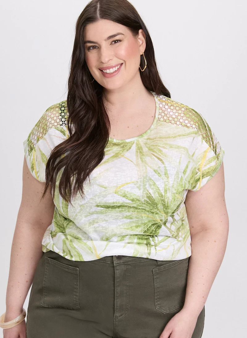 T-shirt à motif tropical