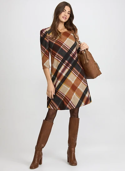 Plaid Sweater Dress
