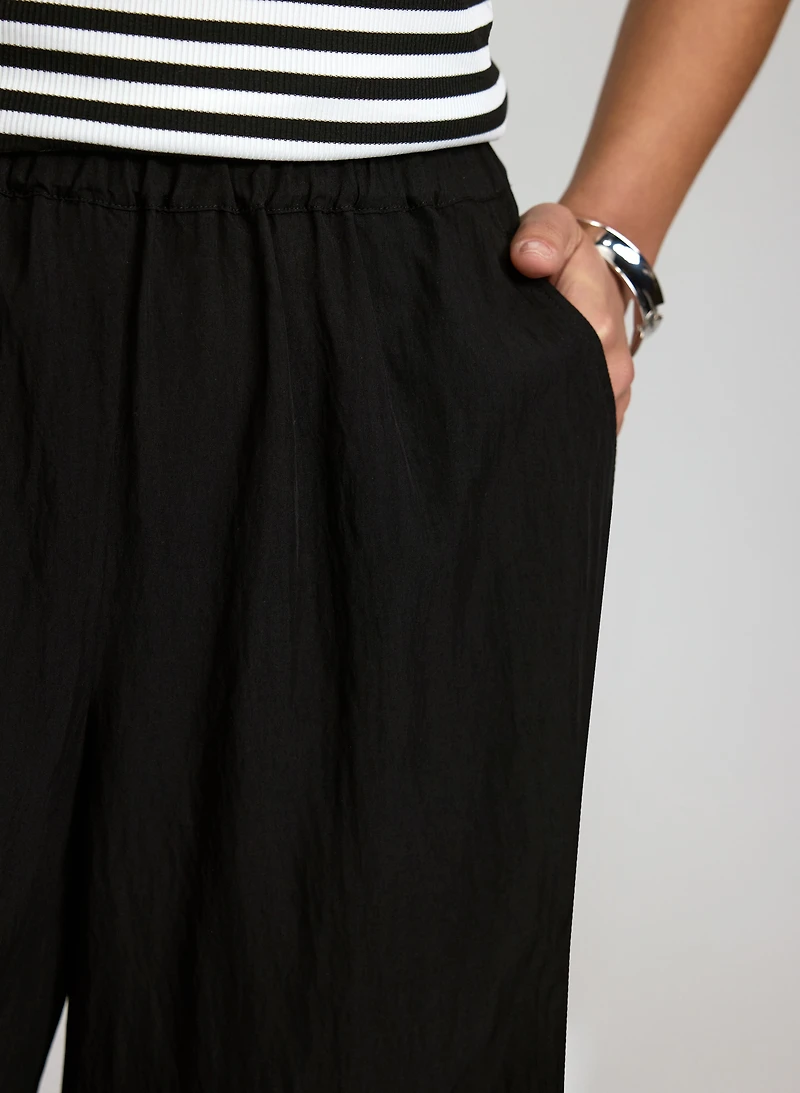 Pull-On Wide-Leg Pants