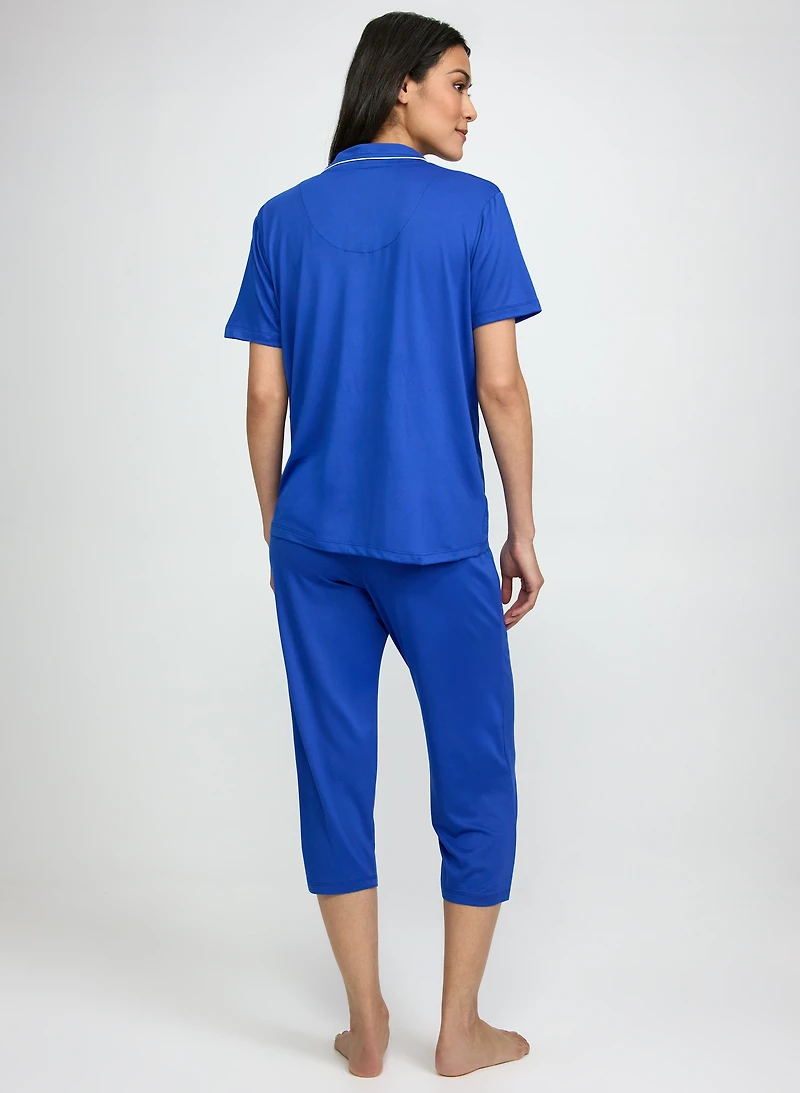 Jersey Top & Capri Pyjama Set