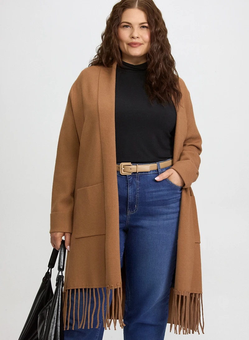 Fringe Colour Block Cardigan