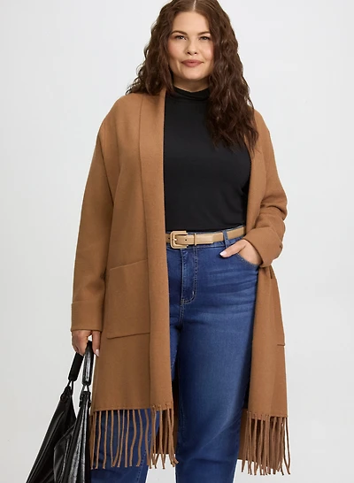 Fringe Colour Block Cardigan