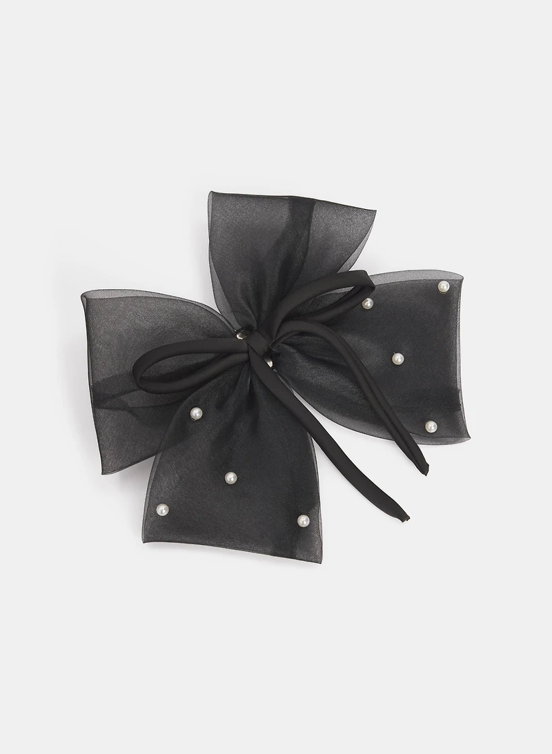 Pearl Bow Brooch