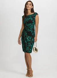 Robe à motif de feuilles