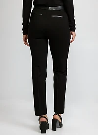 Sofia Vegan Leather Trim Pants
