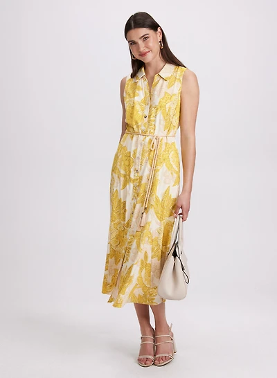 Paisley Print Shirt Dress