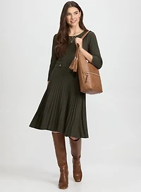 Robe en tricot plissée