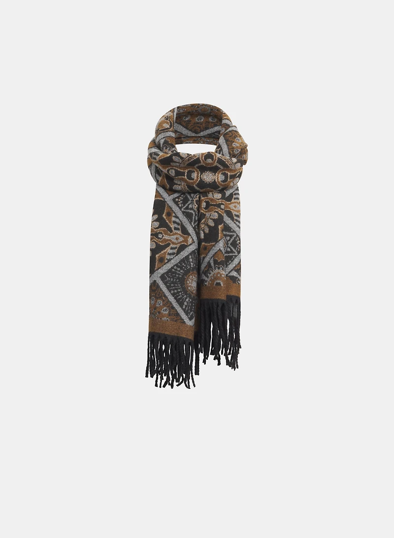 Geometric & Floral Scarf