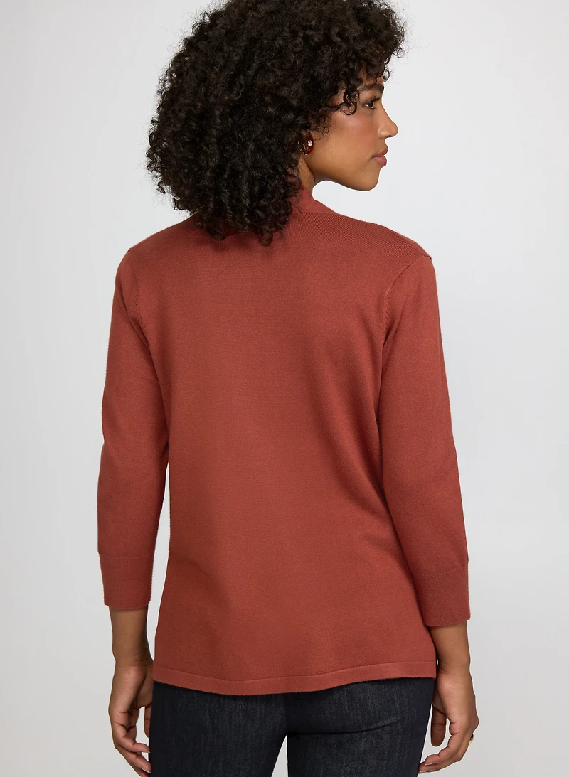 Knit Open-Front Cardigan