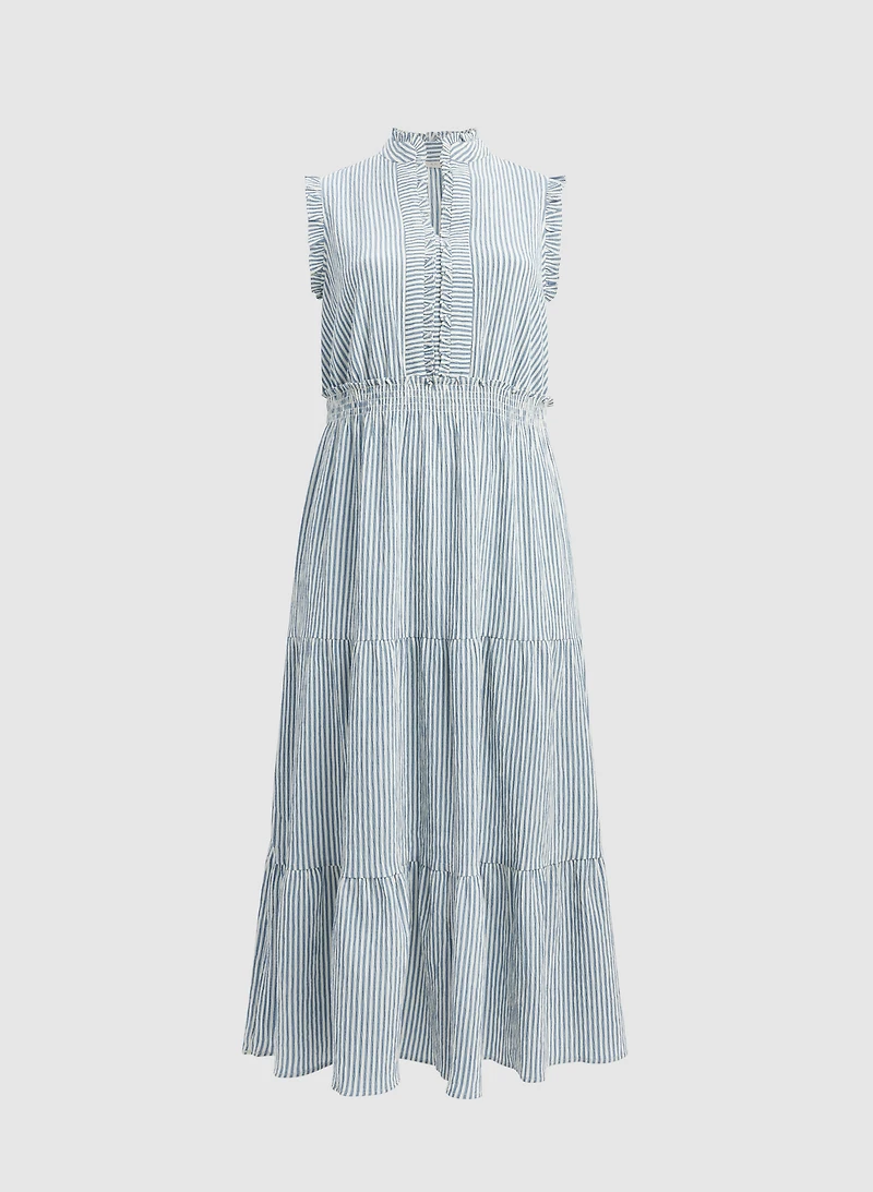 Robe maxi rayée