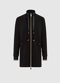 Veste longue à fermeture éclair